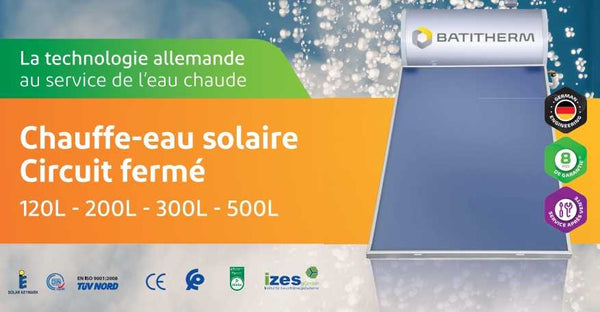 Chauffe-eau solaire Batitherm inclus livraison et installation - SOCRALINE