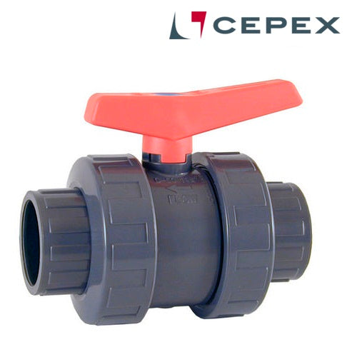 Vanne PVC Double Raccord à Coller Cepex - SOCRALINE